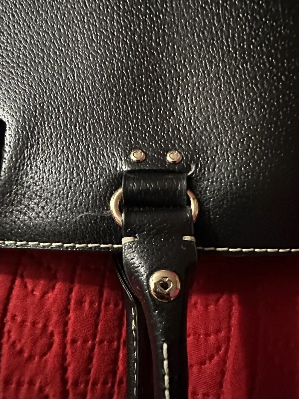 kate spade Black Pebbled Leather Tote satchel  with Top Handles